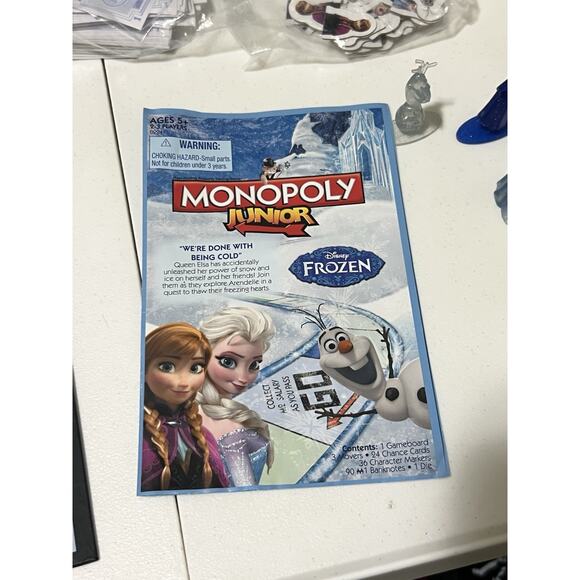 Frozen Disney Monopoly Junior Board Game 2014 Parker Brothers Hasbro Complete - Picture 3 of 7